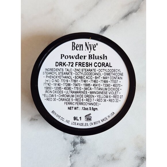Ben Nye Powder Blush DRK-72 Fresh Coral 3.5g - Picture 2 of 4